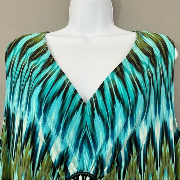 Catherine’s Multicolor Print Beaded Sleeveless Maxi Dress - Picture 2 of 15